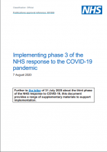 Implementing phase 3 of the NHS response to the COVID-19 pandemic